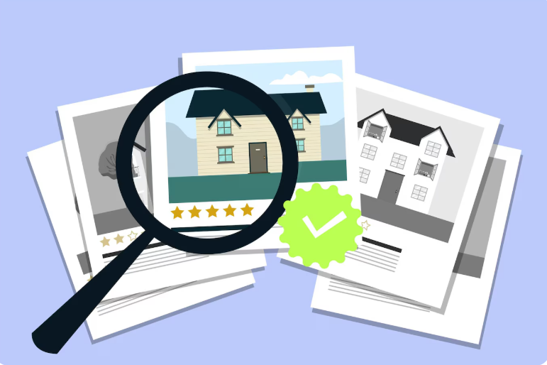 Real estate searching concept
