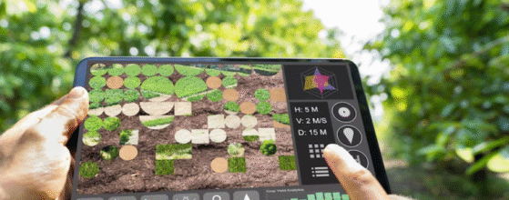 Smart farming digital technology agriculture app