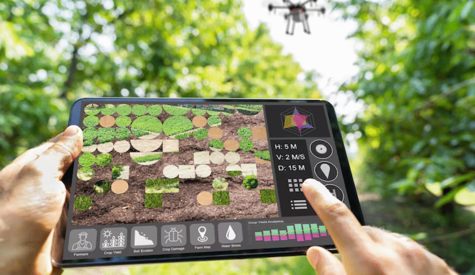 Smart farming digital technology agriculture app