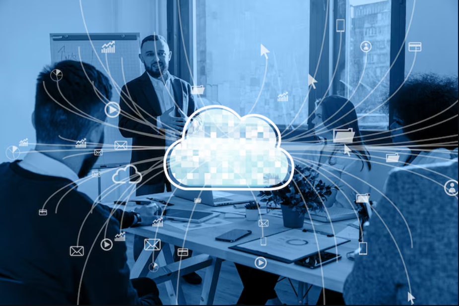 Saas concept collage in article Visualization Tools in Land Consulting Services: Los Angeles