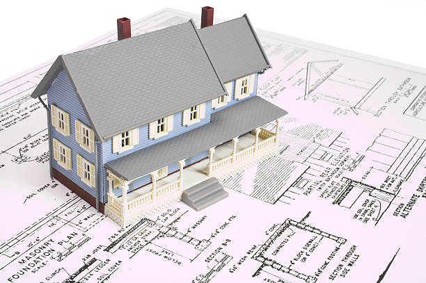 model house on blueprints for a house, zoning code los angeles