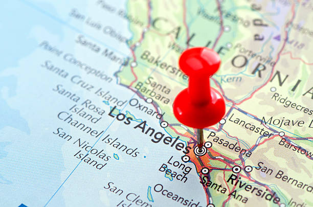 Focus on Los Angeles on the Map. Source: "World reference atlas"
