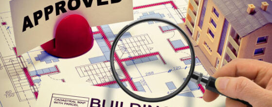 Approved Buildings Permit concept with approved residential building project and condominium residential building