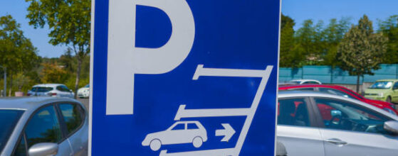 AB 2097 Los Angeles in article, Reverse car parking only sign blue outdoor park vehicle rules tips area