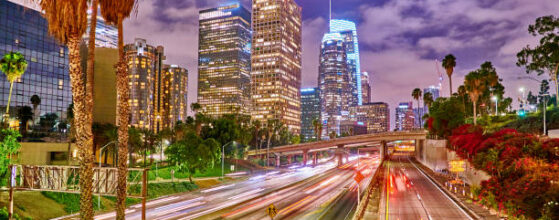 Los Angeles cityscape explaining Steps of LA Development