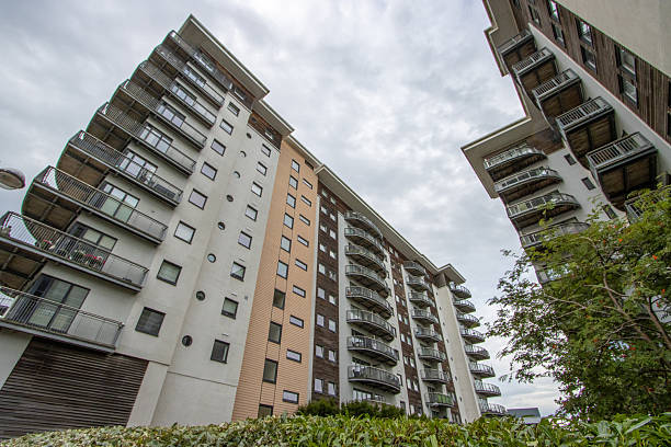 Commercial housing development named Victoria Wharf at Cardiff Marina in Wales, UK